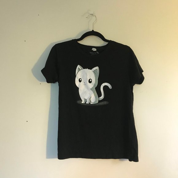 TeeTurtle Tops - 3 for $15/Glow In The Dark Cat T-Shirt